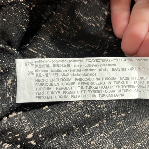 Zara Tan and Black Snakeskin Print Empire Waist 3/4 Sleeve Mini Dress - Picture 8 of 8